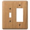 Amerelle Wall Plate, Number of Gangs: 2 gang Oak Wood, Medium Finish, Brown 901TT - alternate 4